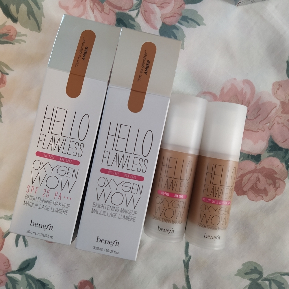 NEW Benefit Hello Flawless Foundation - Shade Amber (Buy One Get One Free BOGO)